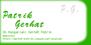 patrik gerhat business card